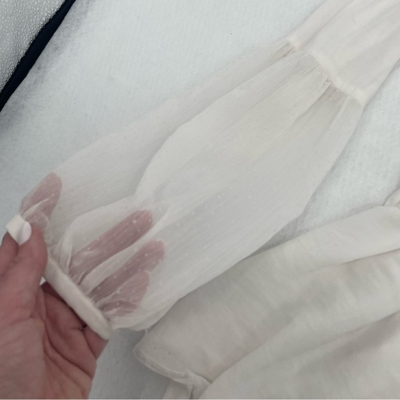 FREE PEOPLE Women’s Soul Serene Ivory Blouse size: Large - Picture 6 of 11